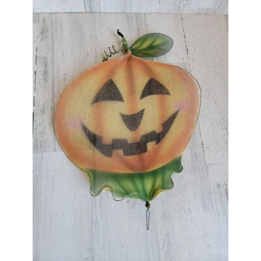 Hanging fabric Jack O'Lantern face Halloween prop decor‎